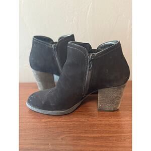 Alex Marie "Geneva" Black Ankle Suede  Booties-Size 71/2 M